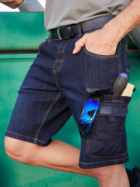 Bermuda da lavoro uomo James & Nicholson Workwear Stretch Bermuda-Jeans