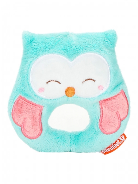 Gufetto peluche personalizzato MBW Owl with a rattle