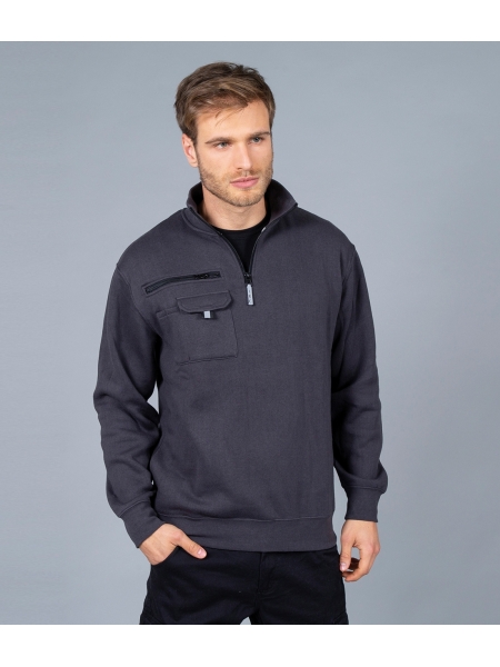 Felpa con zip corta uomo James Ross Collection Seul