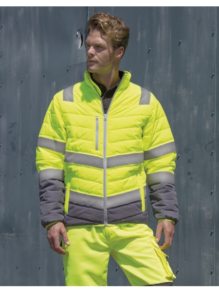 Giubbotto invernale alta visibilità personalizzato Result Safe-Guard Soft Padded