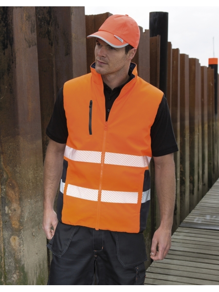 Gilet alta visibilità reversibile personalizzato Result Safe-Guard Reversible Soft Padded