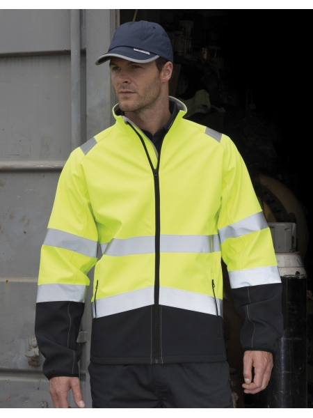 Softshell alta visibilità personalizzabile Result Safe-Guard Printable Safety