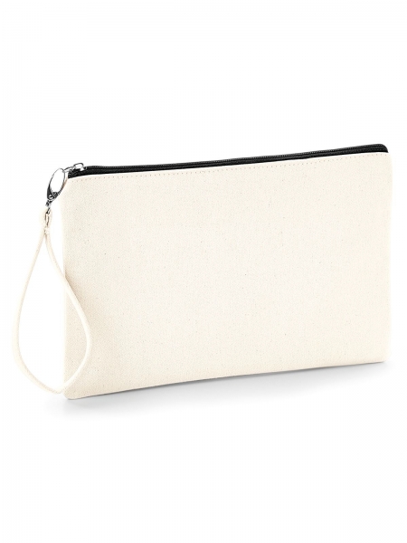 Pochette con zip personalizzabile 100% cotone Canvas