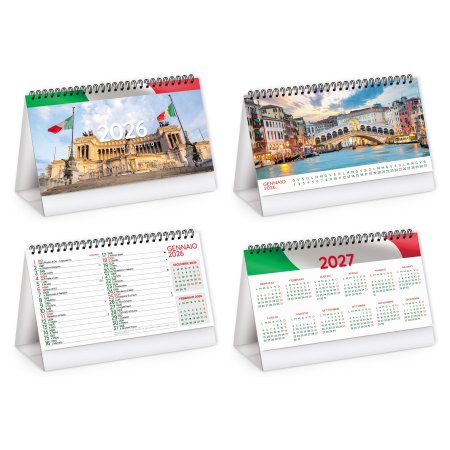 Calendario da tavolo personalizzato Città D'Italia 19 x 14,5 cm