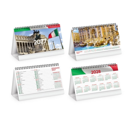 Calendario da tavolo personalizzato Città D'Italia 19 x 14,5 cm