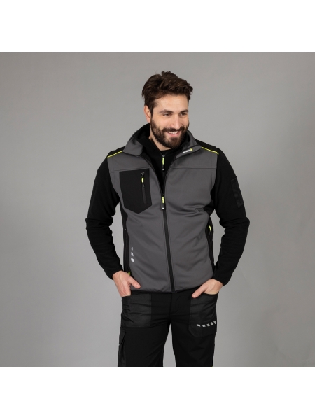 Gilet uomo da lavoro invernali in softshell personalizzati James Ross Collecton Pinzolo