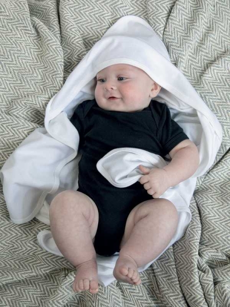 Copertina neonato personalizzata BabyBugz Baby Organic Hooded Blanket