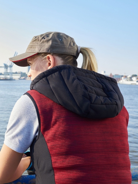 Gilet da donna in pile personalizzato James & Nicholson Ladies´ Padded Hybrid Vest