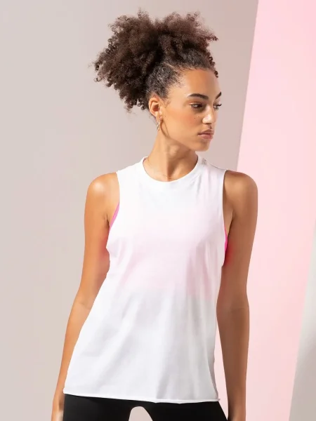 Canotta donna personalizzata Skinnifit High Neck Slash Armhole Vest