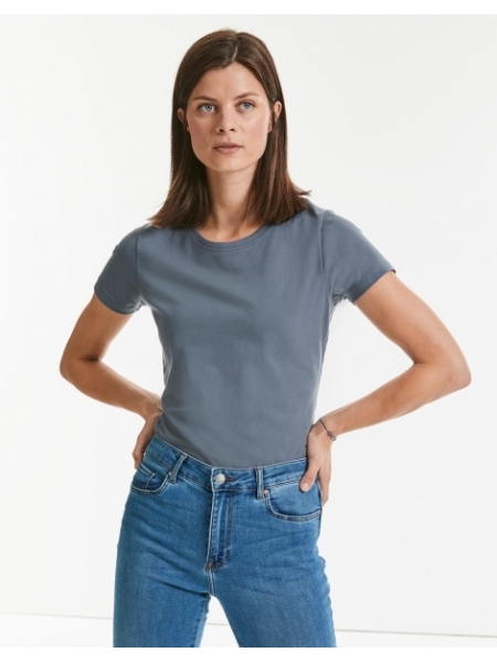 Maglietta personalizzata online donna a manica corta Russell Collection