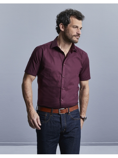 Camicia Stretch Tight Short Sleeves - RUSSELL COLLECTION