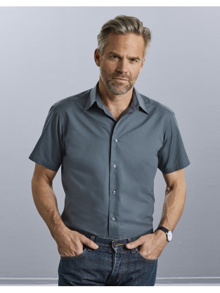 Camicie uomo a maniche corte popeline Age - RUSSELL COLLECTION