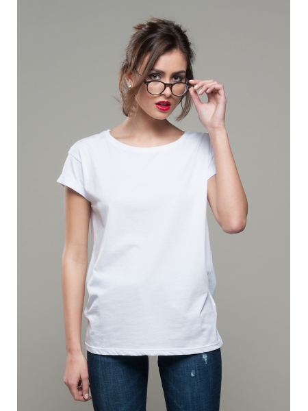 Maglietta personalizzata donna 100% in cotone pettinato