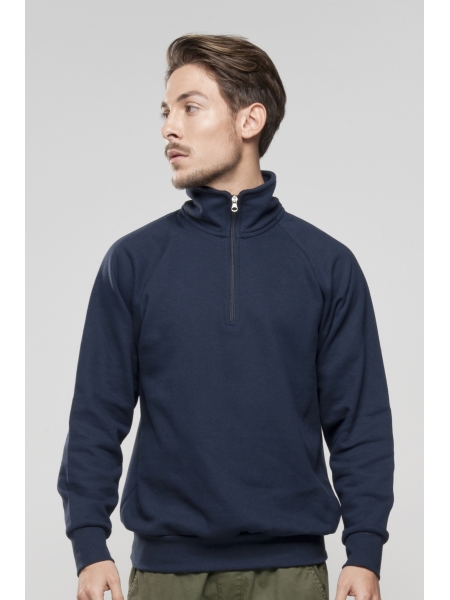 Felpa personalizzata uomo collo zip