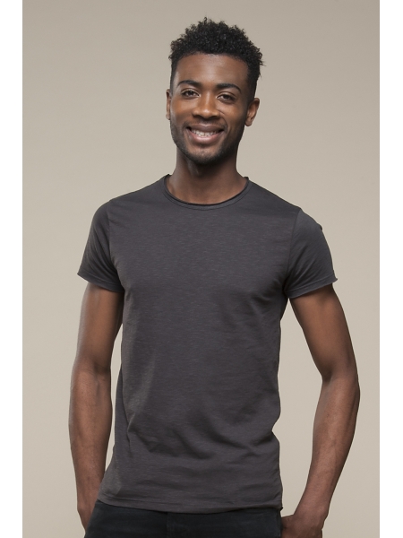 T-Shirt uomo cotone fiammata scollatura tonda personalizzabile