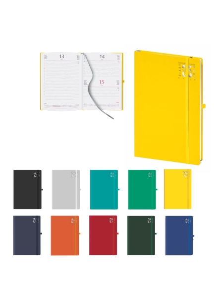 Agende con elastico giornaliere Dynamic con sabato e domenica abbinati cm 15 x 21