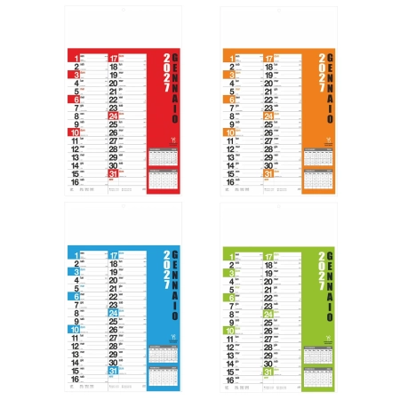 Calendari promozionali norvegesi trimestrale personalizzabili 28,8 x 47 cm