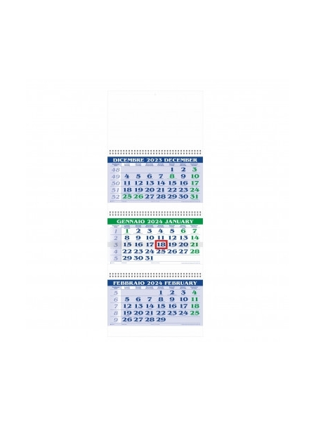 Calendario Trittico trimestrale 12 fogli