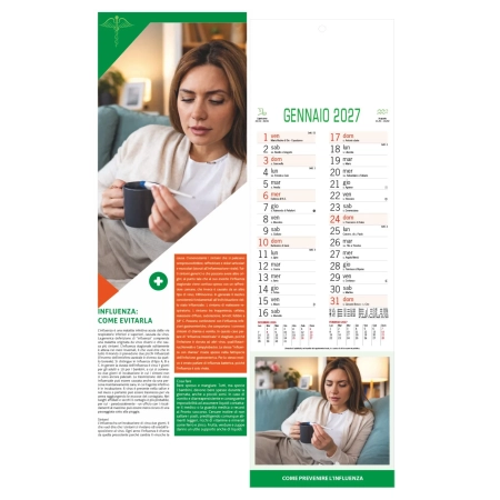 Calendari per farmacie trimestrali Consigli del Farmacista 14 x 47 cm