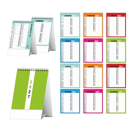 Calendario da tavolo personalizzato Norvegese - 12 fogli
