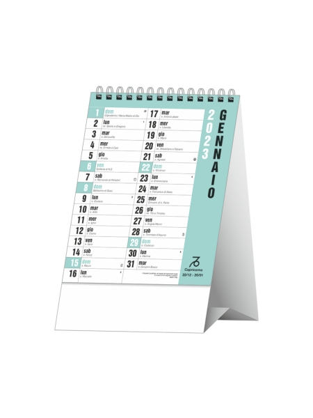 Calendario da tavolo personalizzato Norvegese - 12 fogli