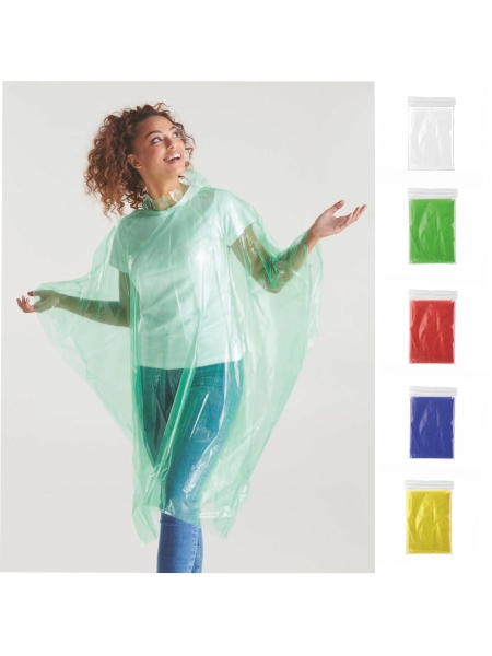 Poncho trasparente impermeabile personalizzato In Ldpe Impervius