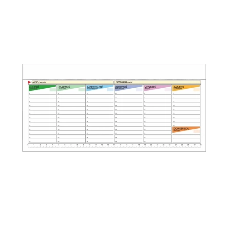 Planning da tavolo personalizzato Agenda cm 30 x 14,5 cm