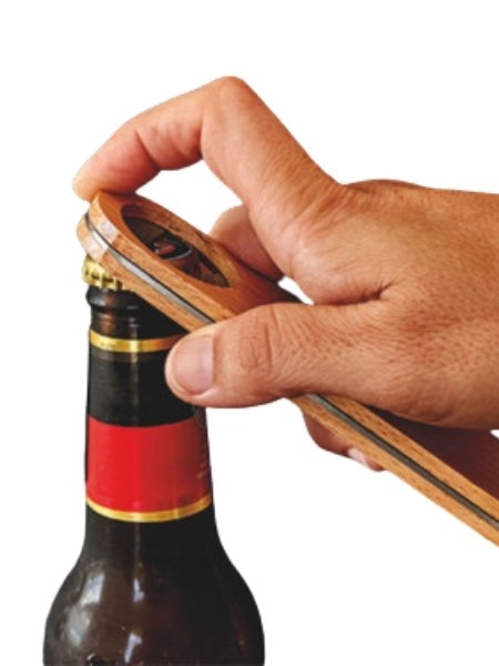 Apribottiglie personalizzabile in legno Lager