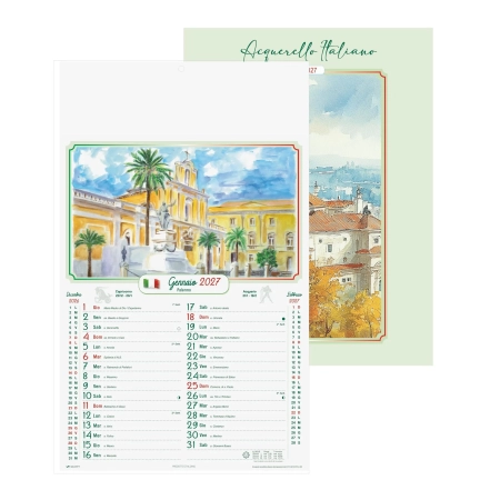 Calendari trimestrali Città d'Italia da personalizzare 31 x 53 cm