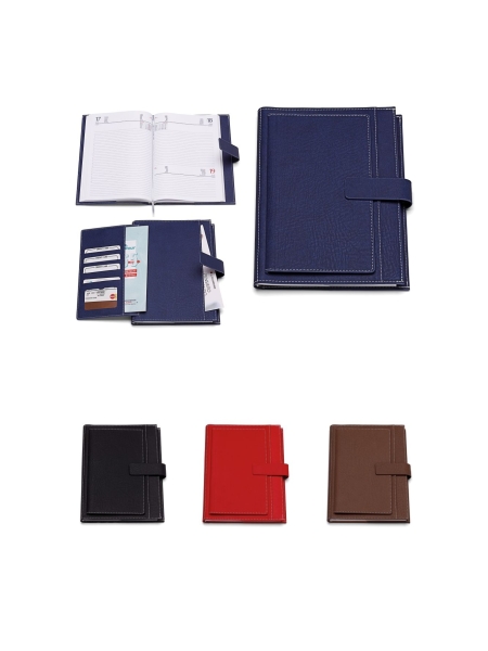 Agenda portafoglio giornaliera cm 15x21 in PU termovirante
