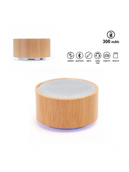 Altoparlanti in legno bamboo Wireless Ed Abs Blaster