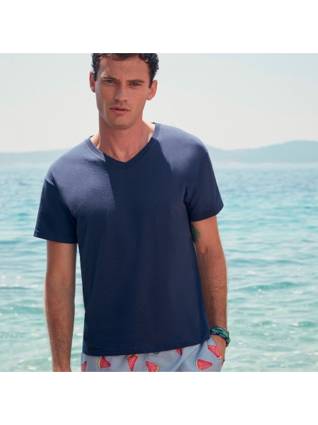 T-shirt uomo Original scollo a V Fruit Of The Loom