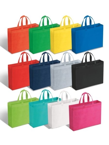 Borse in tnt con soffietto shopping personalizzate Aurora