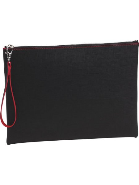 Pochette con cordino in similpelle