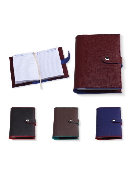 Agenda giornaliera da stampare, personalizzabile, in similpelle 10 x 14 cm