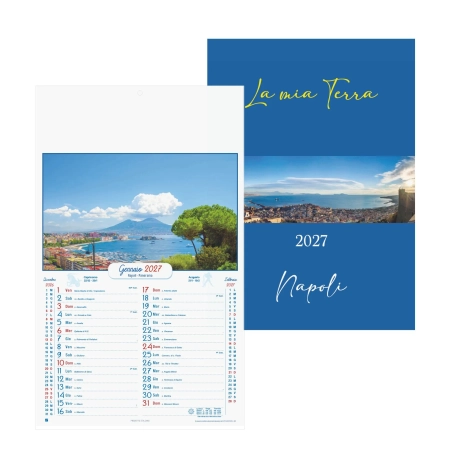 Calendario illustrato personalizzabile Napoli Antica 31 x 53 cm