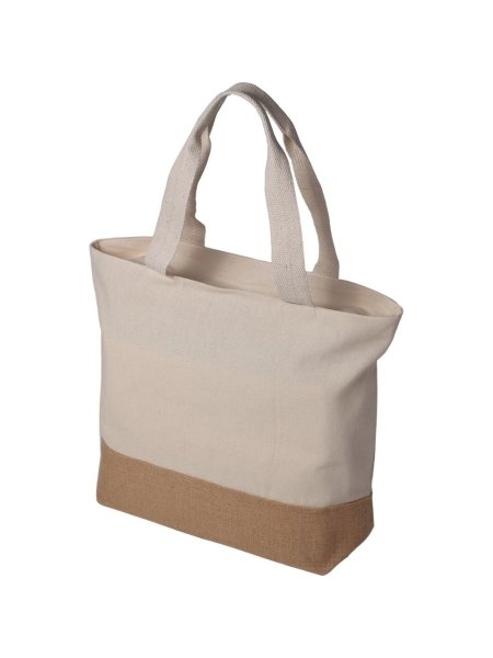Shopper canvas con cerniera Elba