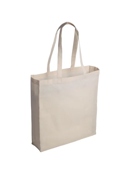 Shopper con soffietto cotone personalizzabile Tony