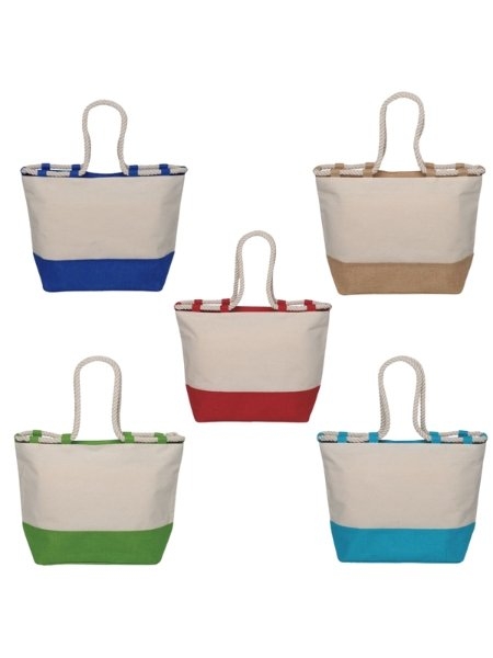 Borsa da mare personalizzata Capri Canvas