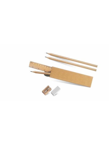 Kit cancelleria regalo in legno 6 Pezzi Project