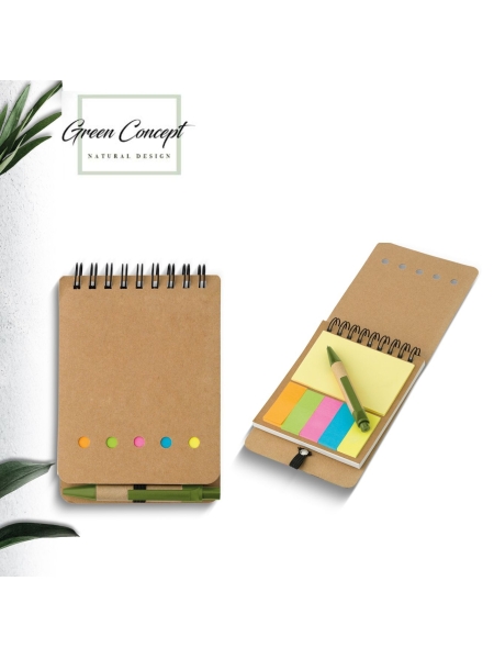 Blocco note spirale con Post-It Rafy