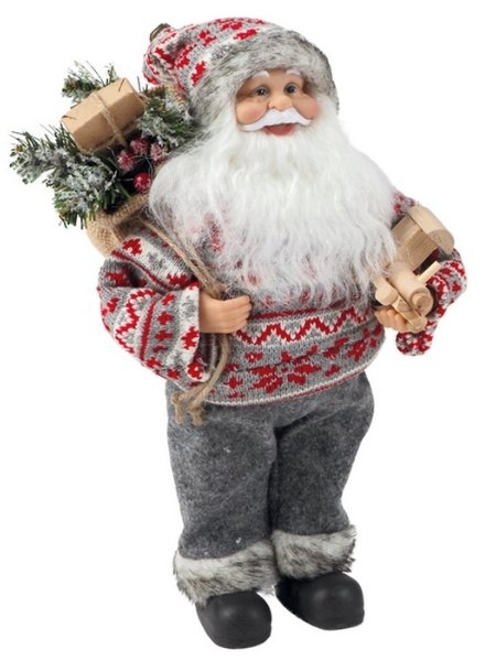 Decorazione natalizia Babbo Natale personalizzabile Country