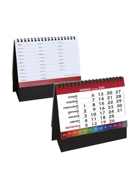 Calendario personalizzato con cartoncino nero