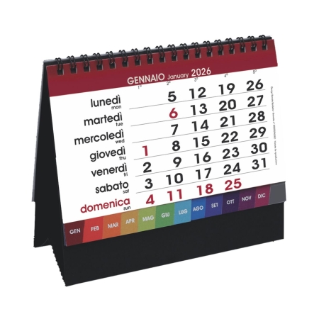 Calendari personalizzati da tavolo in carta patinata Desk 16x14 cm