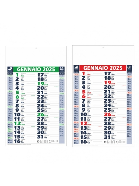Calendario trimestrale da parete Olandese 12 fogli