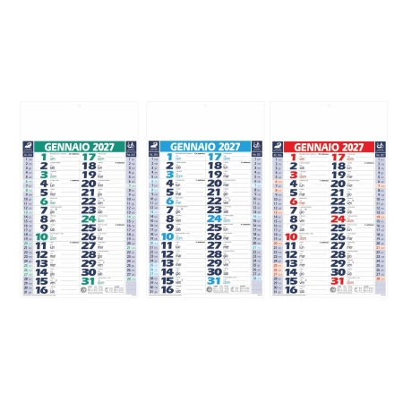 Calendario trimestrale da parete Olandese 12 fogli 28,8 x 47 cm