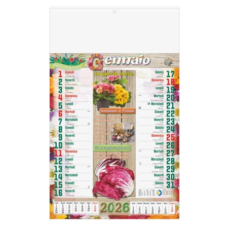 Calendario da parete personalizzato Orto e Giardino - 12 fogli