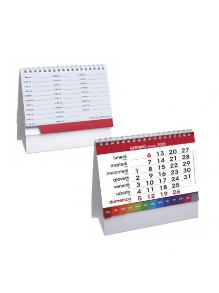 Calendari personalizzati mensili in carta patinata Desk 16x14 cm