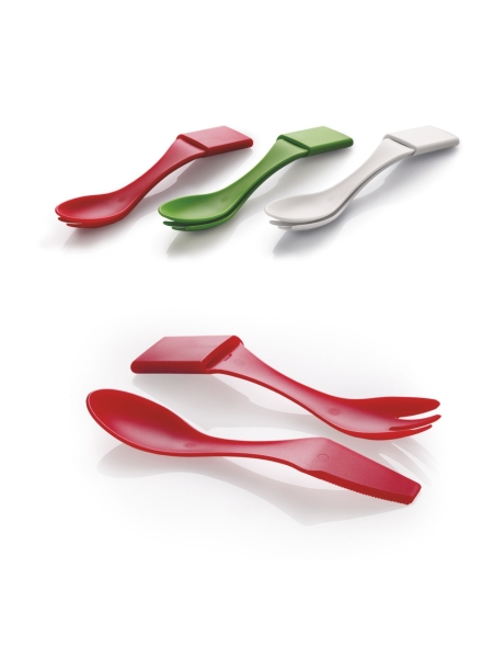 Set posate plastica 2pz. personalizzabile