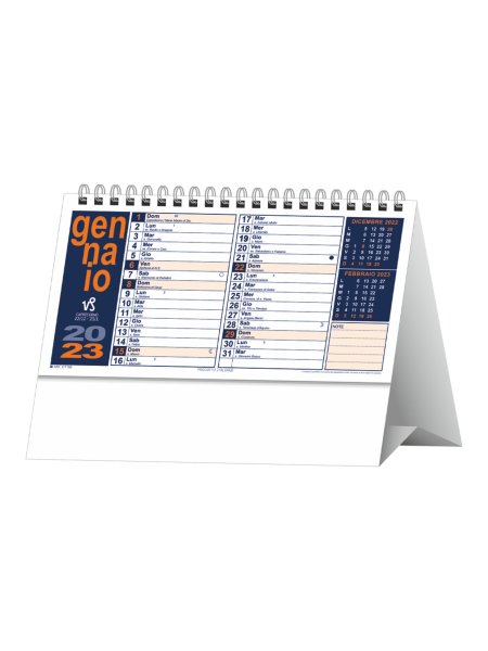 Calendario da tavolo trimestrale Portoghese - 13 fogli